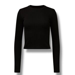 Rachel Parcell Sweater Knit Pullover Long Sleeves Size XL Black Crew Neck NWT